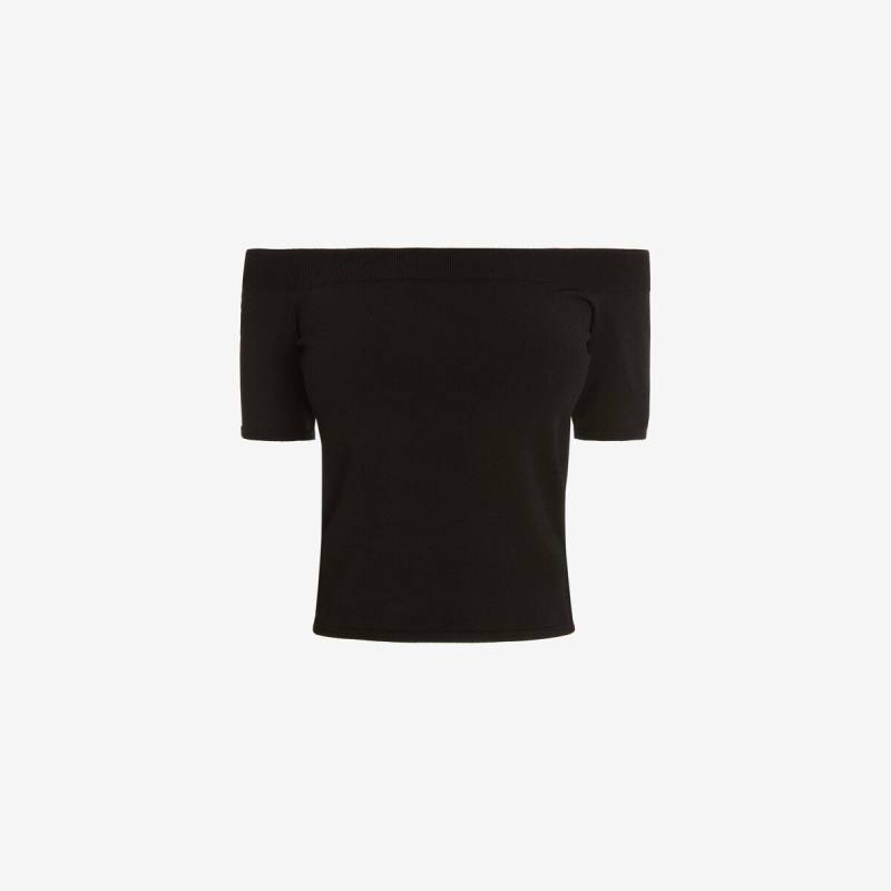 ALEXANDER MCQUEEN - Off-The-Shoulder Knit Top - Item 669510Q1AV4